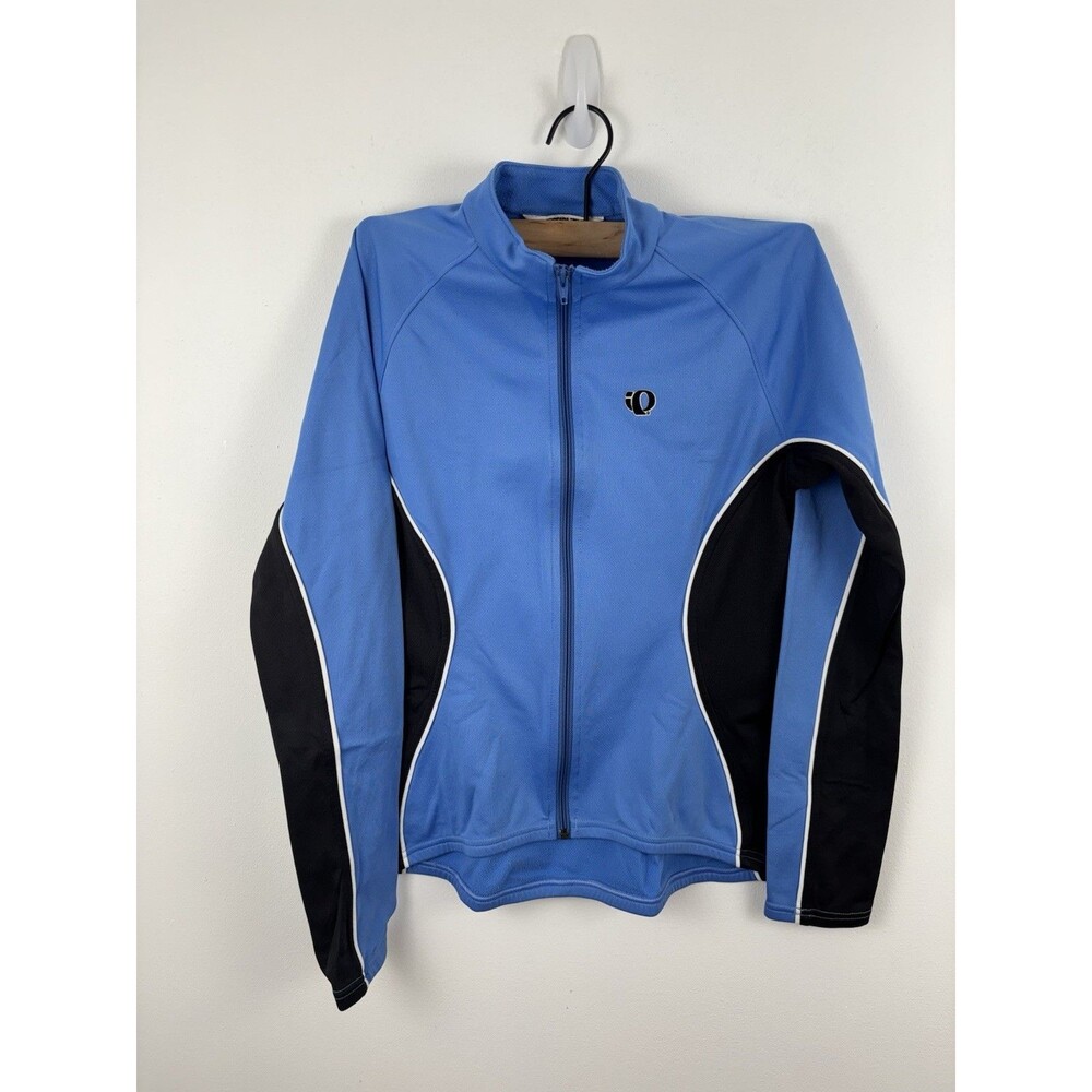 Vintage Pearl Izumi Women Tech Cycling Jacket Small Blue Full Zip Polyester